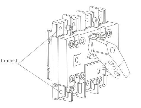 100a 3p 4p Elastic- Accumulating Mechanism Manual Load Isolation Switch