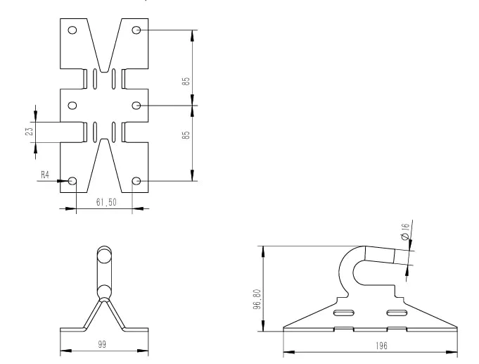 1lv Low Voltage Sm96 Band Type Pole Or Wall Installation Anchoring Hook