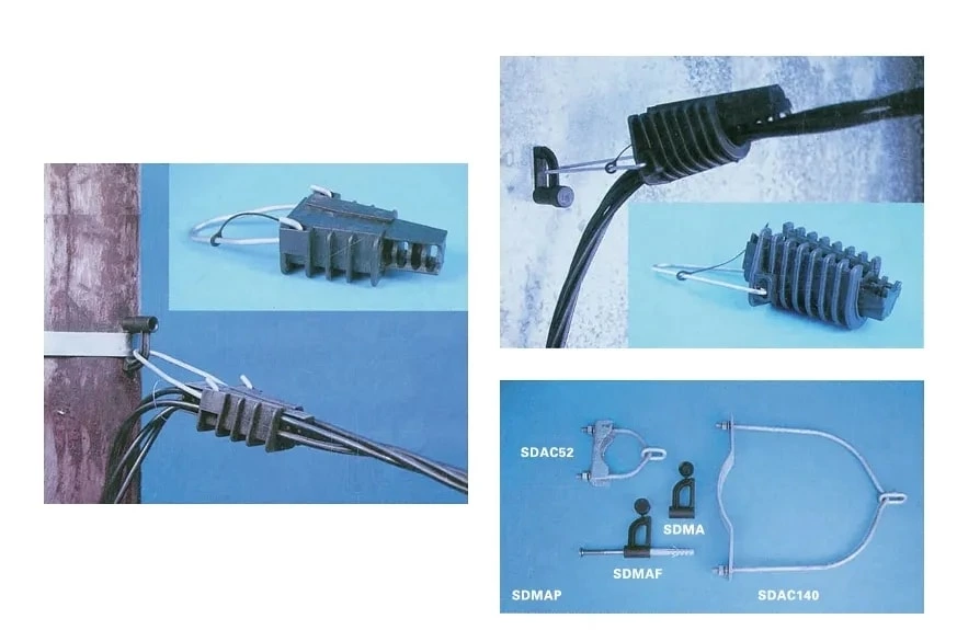 Aluminum Alloy Sm82 Tension And Suspension Anchor Bracket In Electrical Lines