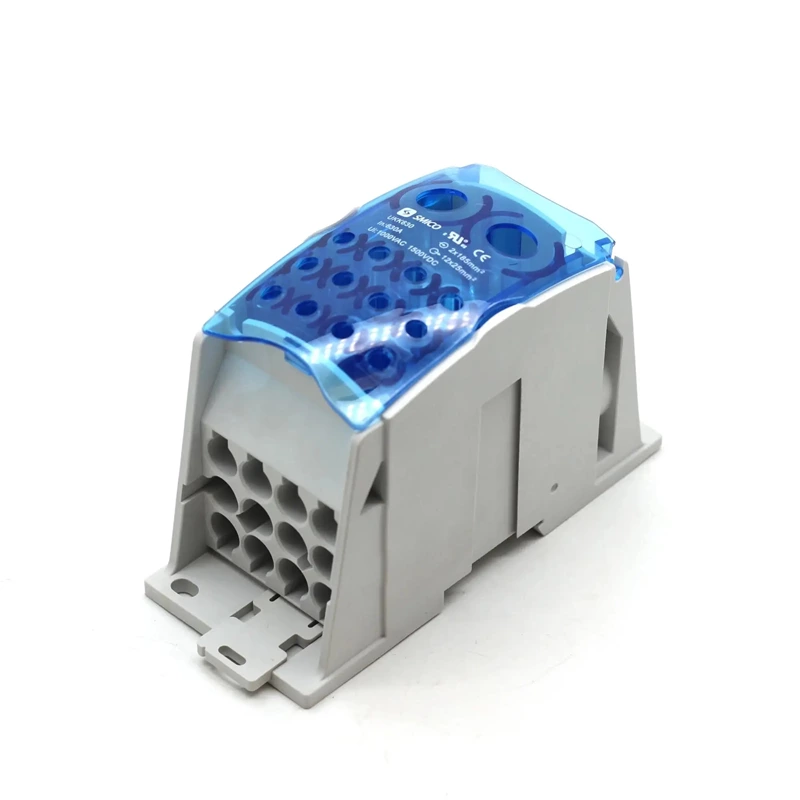 New Design Al Alloy Contact Ukk 630a High Current Din Rail Terminal Block