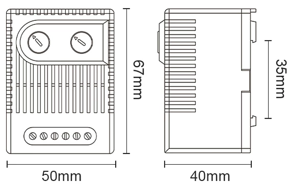 Thermostat ZRO011-NONC fan control temperature regulator mechanical switch counter-top distribution box thermostat temperature controller