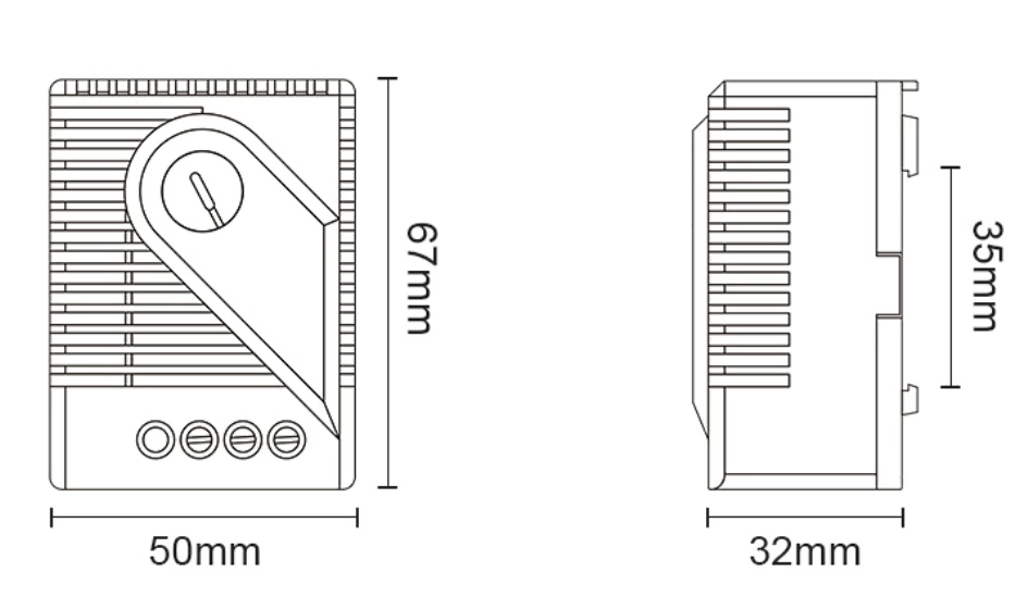 MFR012 mechanical humidity controller, rail-mounted cabinet temperature and humidity control switch, humidity adjustment