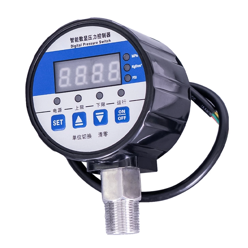 Intelligent digital display pressure controller hydraulic pneumatic oil pressure vacuum electrical contact pressure gauge - 0.1~60MPa