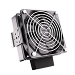 Fan heater HVL031 with power options of 100W, 150W, 200W, 300W, and 400W, equipped with an electrical cabinet and PTC dehumidifying heating plate.