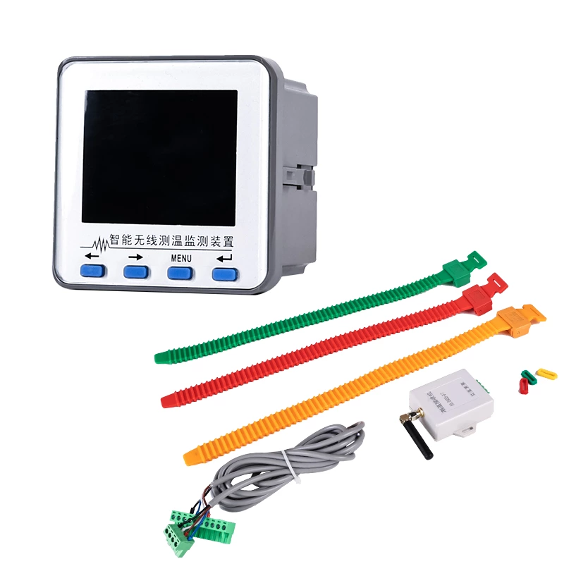 Smart wireless temperature monitoring device, wireless temperature receiver for high and low voltage switchgear, power online monitoring