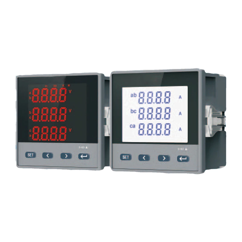 Three-phase current, voltage, energy LCD multifunctional power meter, digital display power, frequency, and power factor, 485 communication meter