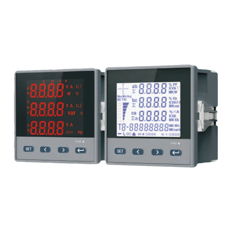 Three-phase multifunctional power meter with LCD digital display for power and frequency intelligent monitoring, 485 digital current and voltage meter