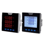 Three-phase multifunctional current, voltage, power, frequency electrical meter with digital display, intelligent LCD, and RS485 communication