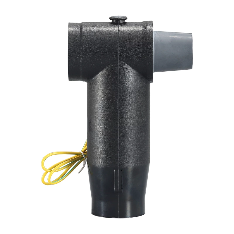 24kV European-style cable plug-in head, high-voltage sectional switchgear ring main unit touchable T-type elbow cable rear connector