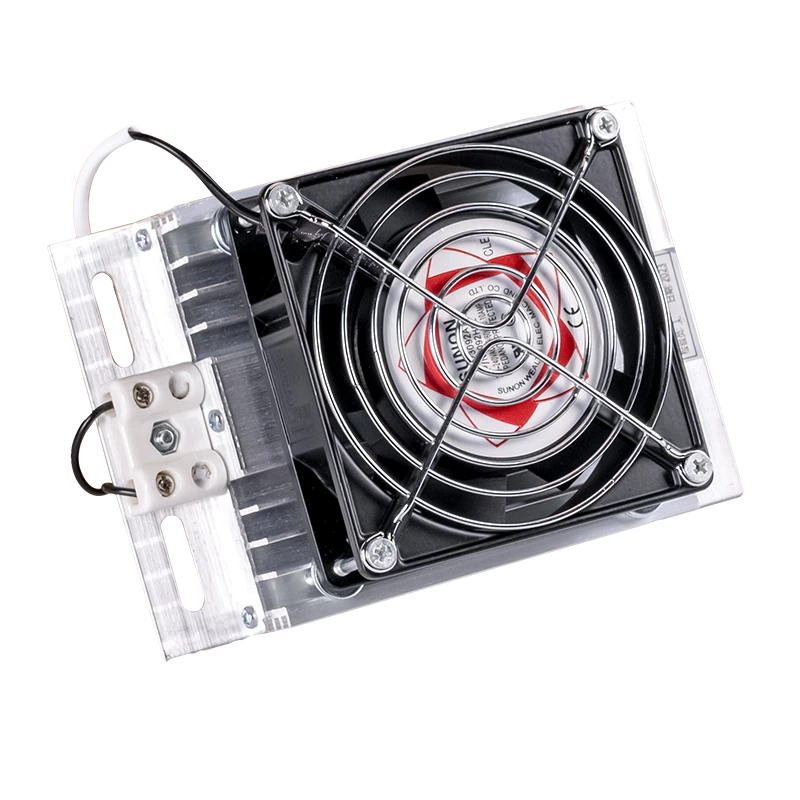 Aluminum alloy heater with fan, power range 25-200W, PTC temperature control cabinet, constant temperature dehumidification, moisture-proof, anti-condensation, 500W
