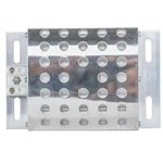 DJR (JRD) heater with protective cover, featuring a stainless steel mesh and an aluminum heating plate, suitable for distribution cabinets