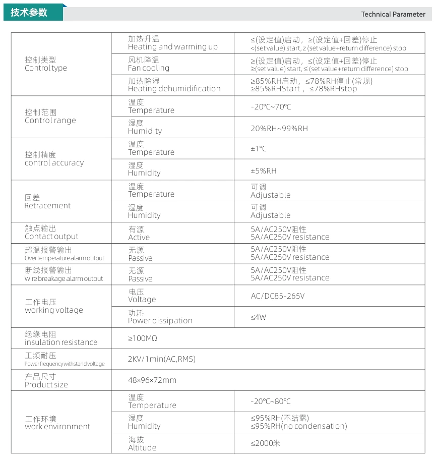 Temperature and humidity monitor WSK-ZSX-II embedded digital intelligent automatic temperature and humidity controller industrial relay temperature control instrument switch single channel dual channel