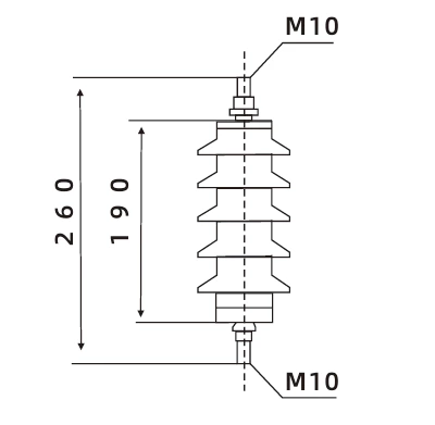 HY5WZ-17/45Q cable distribution type lightning arrester YH5WS-17/50Q zinc oxide lightning arrester 10-15KV