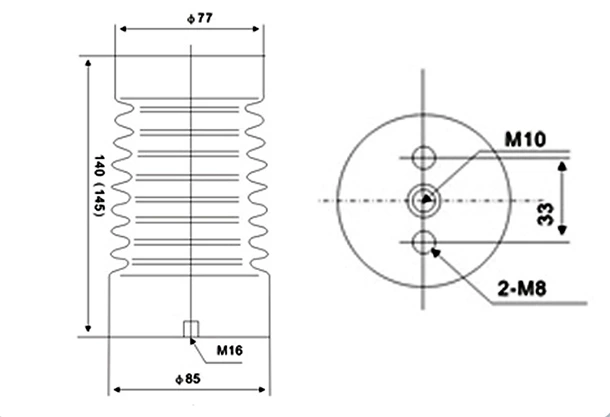 High-voltage insulator ZJ10Q85*140 epoxy resin 10KV high-voltage switchgear insulating column