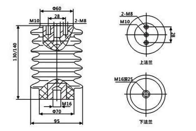 High-voltage sensor CG5-10Q95*140, indoor high-voltage live display sensor switchgear cabinet, 12KV
