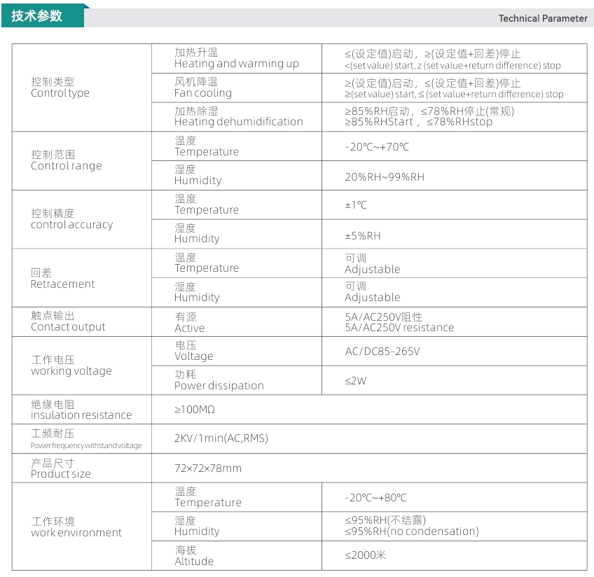 Intelligent temperature and humidity controller WSK-ZSX-III for high-voltage switchgear cabinets, dehumidifier to prevent condensation, embedded