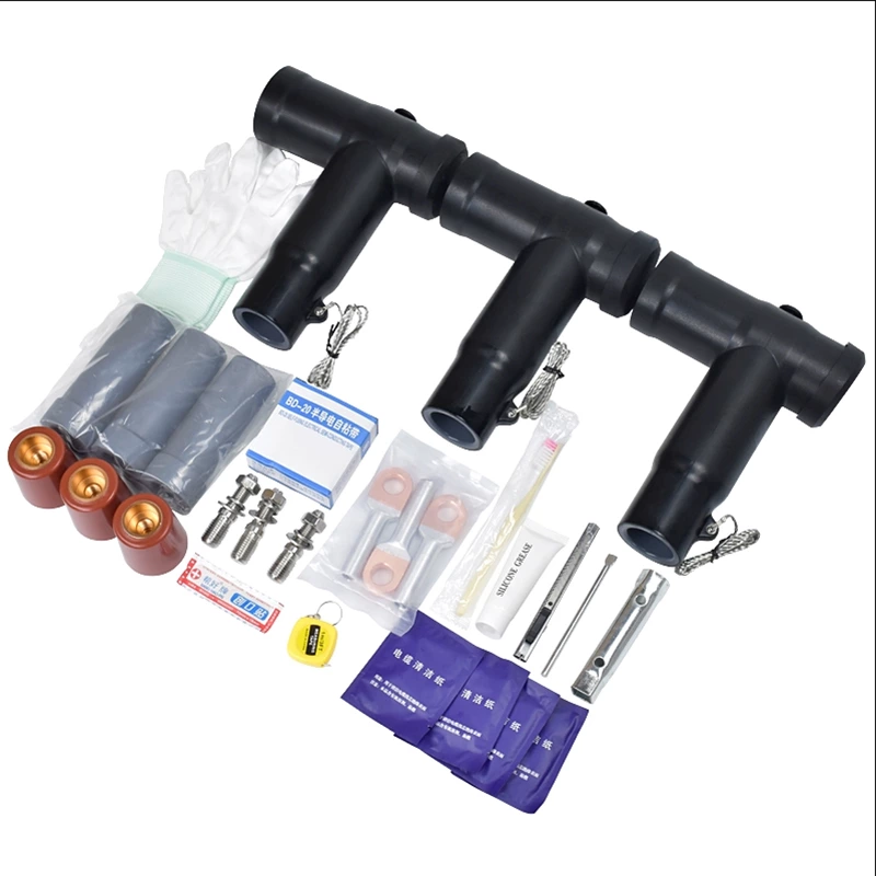 10kV European-style plug-in head, touchable T-type elbow cable connector, high-voltage cable distribution box, front plug-in head