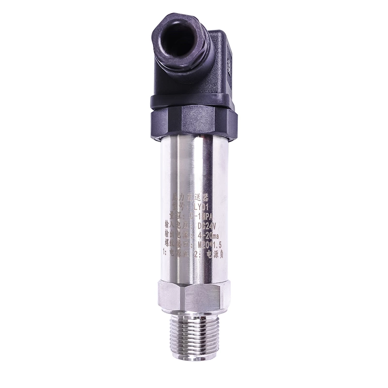Silicon diffused pressure transmitter sensor controller for water pressure, oil pressure, hydraulic pressure, pneumatic pressure, and absolute pressure, range 0.1~60MPa, with 4-20mA output, M20*1.5 thread.